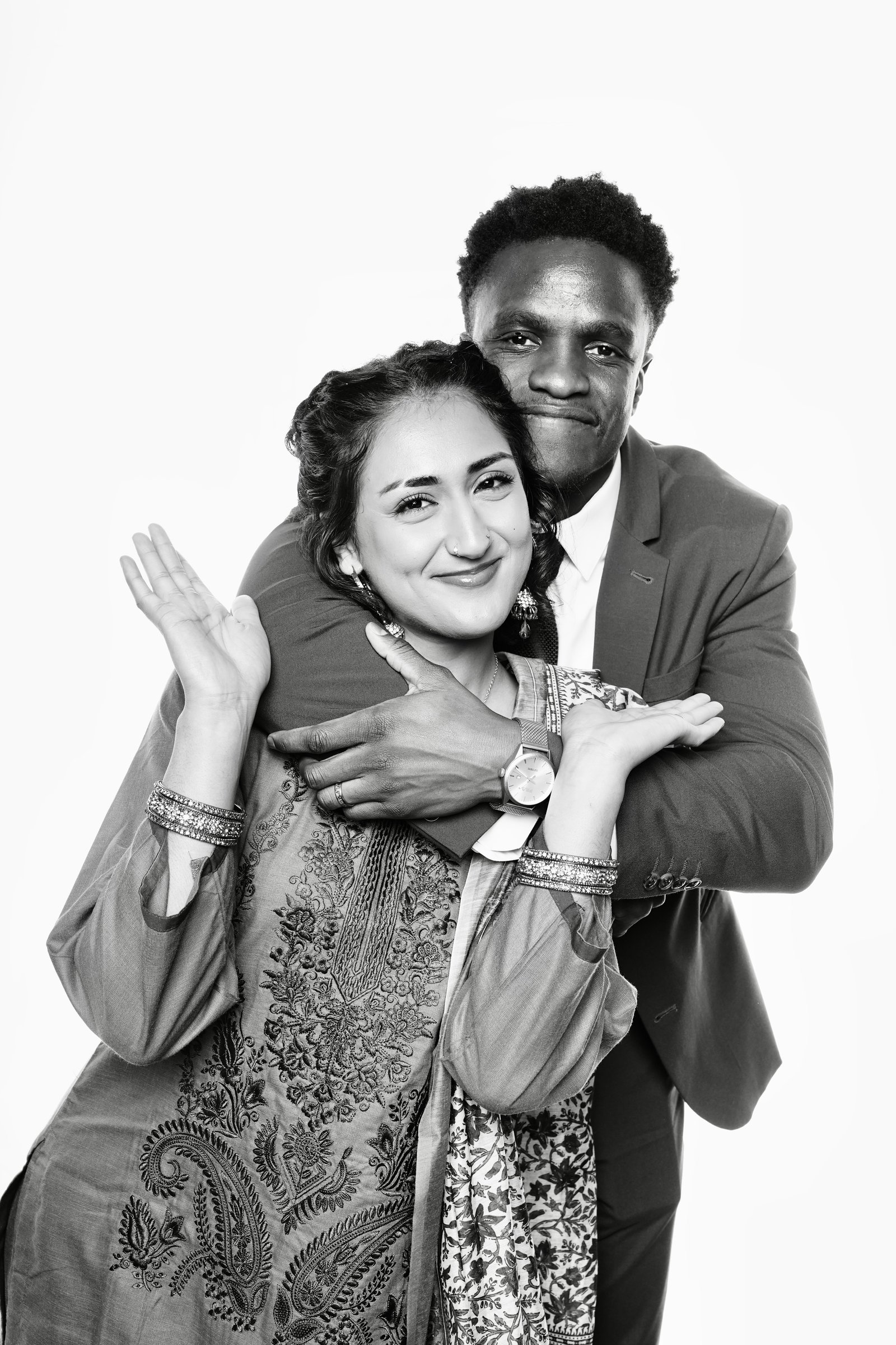 Wedding portrait with high-end editorial framing