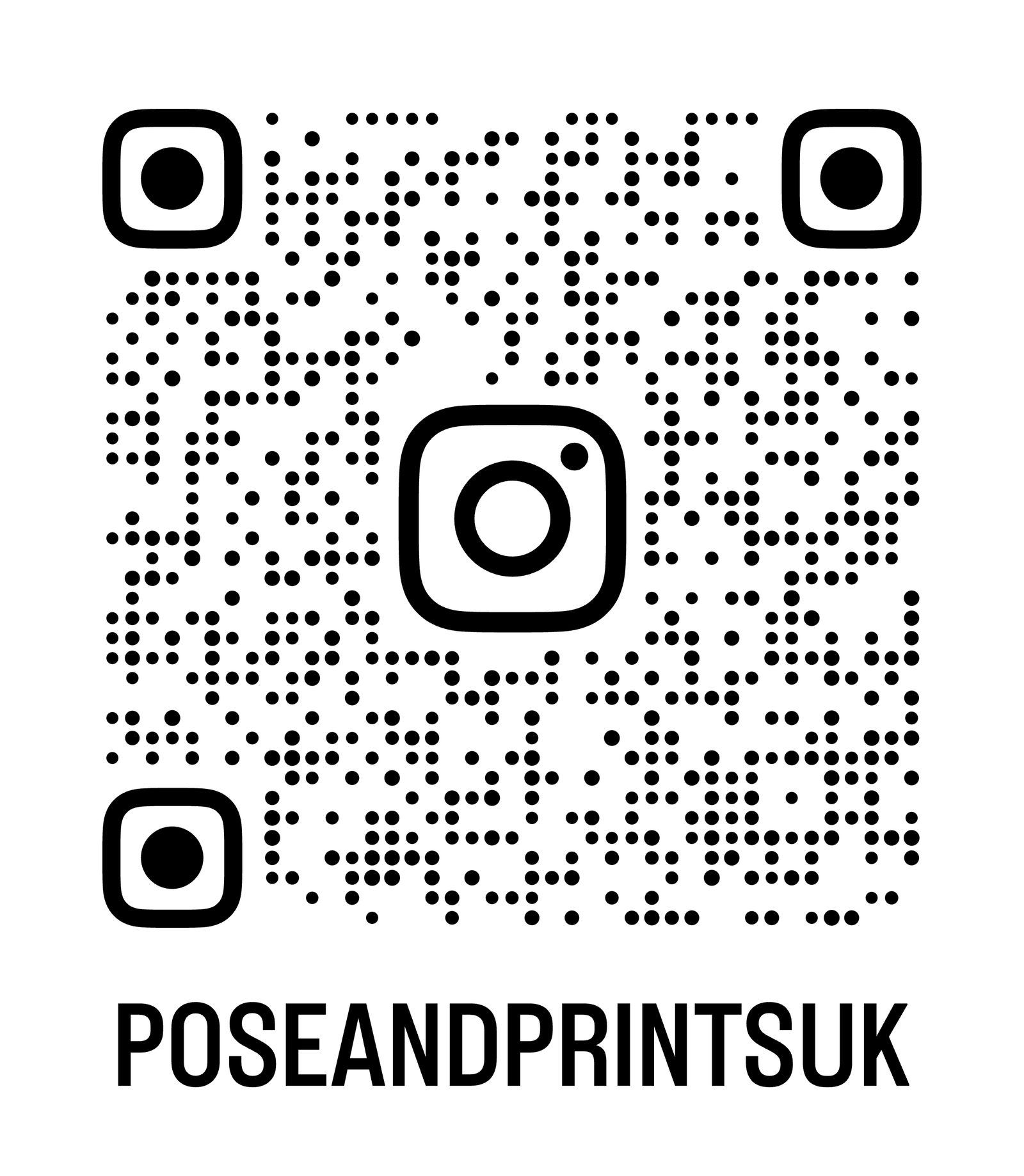 Pose and Prints social QR code